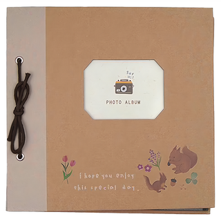 Sunny 三瑩文具 好事生活 綁繩自黏相本, 松鼠, 1本