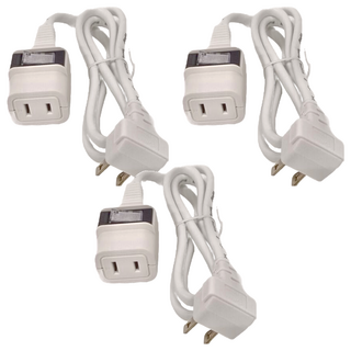 Mayka 明家 1插1開關中繼線, 1m, 白色, 3條