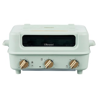 Dowai 多偉 摺摺鍋多功能烤箱電烤盤 薄荷綠, DT-1005