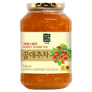 NOKCHAWON 綠茶園 蜂蜜風味紅棗茶果醬, 1kg, 1罐