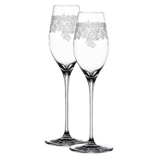 SPIEGELAU 歐洲製Arabesque雕花香檳杯2入組 無鉛水晶玻璃, 300ml, 1組