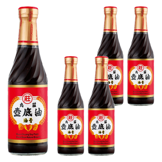 丸莊醬油 壼底油膏 嚴選台灣黑豆 特選黃豆 減鹽配方, 500g, 5瓶