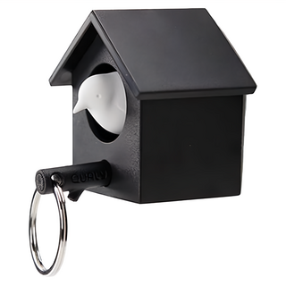 Cuckoo Key Ring 枝上雀兒 哨匙圈 58 x 40 x 38mm 黑屋白鳥 1個