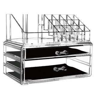 小麥購物 多功能化妝品首飾抽屜收納盒 L1044, 透明色, 1個