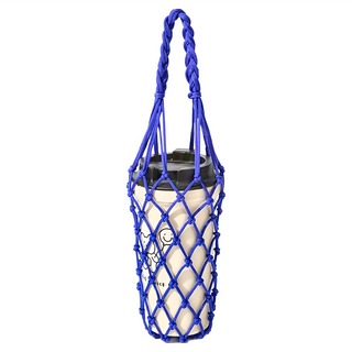 編織網杯套 飲料杯套 Set 2 滌綸材質 總長約35cm, 寶藍色, 1組