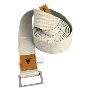 NAMASTE Yoga Strap 瑜珈繩 米白 80%棉+20%尼龍, 240 x 4cm, 1條