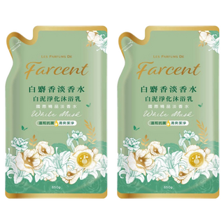 farcent 花仙子 香水白泥沐浴乳補充包 白麝香, 650g, 2包