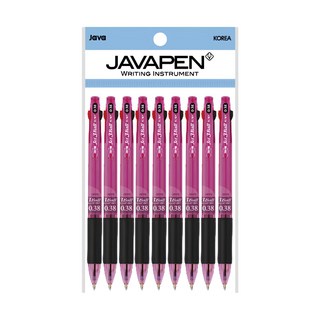 JAVAPEN Jet 3 Ball 原子筆 0.38mm 紫色 9入, 1包