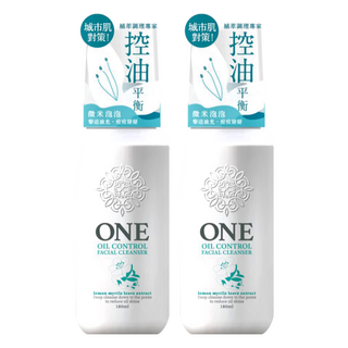 ONE 全面淨化洗顏慕斯, 控油, 平衡調理, 淨膚控油, 通暢毛孔, 檸檬香桃木精華, 180ml, 2瓶