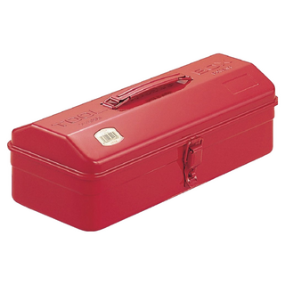 TOYO STEEL 東洋鋼鐵 山型提把式鋼製單層收納工具箱 Y-350 淨重1.3Kg 日本製造, 373 x 164 x 124mm, 1個