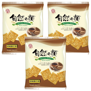 中祥 自然の顏胡椒蘇打餅, 280g, 3袋
