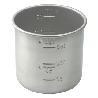 不銹鋼米杯 刻度清晰 日本製造 尺寸6.5x6厘米, 不銹鋼色, 180ml, 1個