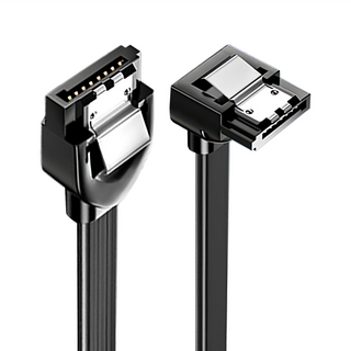 山澤 SATA3.0 6Gbps SSD雙通道高速資料傳輸線, 直彎/25CM, 雙頭卡扣設計, 1條