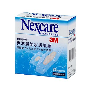 3M Nexcare 防水透氣繃 2.6 x 5.7cm 16片 + 圓點型8片, 24片, 1盒