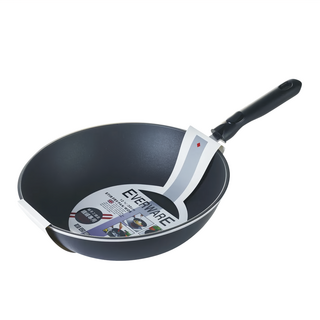 EVERWARE 不沾炒鍋 手工鑄造 鐵鏟專用 深型炒鍋, 30cm, 1個