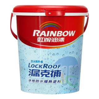 RAINBOW 虹牌油漆 漏克補水性防水塗料 424, 全系列精典八色均有 優異隔熱防水功效, 雪銀色, 3.785L, 4.546kg, 1桶
