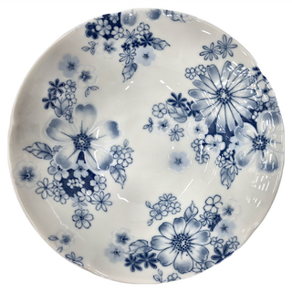 深缽 日本製陶瓷, 花滿開 白色, 1個