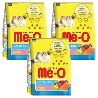 Me-O 咪歐 幼貓乾貓糧, 海洋魚口味, 1.1kg, 3袋