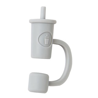 Oolab 良杯製所 Oolab杯款矽膠防塵 細 吸管蓋 淺灰色, 1個, 1個