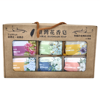 JUST HERB 香草集 台灣花香皂禮盒, 100g, 6個