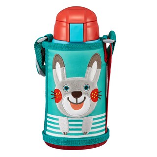 TIGER 虎牌 兒童兩用功能保溫保冷瓶 MBR-T06G 吸管杯蓋兩用, 兔子, 600ml, 1個