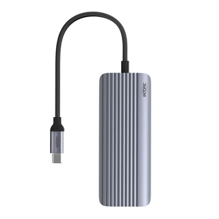 INTOPIC 廣鼎 六合一多功能Type-C轉接器, 支援最高4K60Hz HDMI輸出, 3個USB3.2, 100W充電, HBC-760, 1個