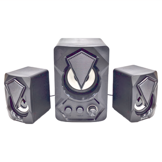 HONG JIN 喇叭 2.1聲道電腦喇叭 SP02-MAX 炫彩燈光 重低音, 1組, 七色炫彩