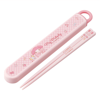 Skater 銀離子兒童筷子組 附收納盒, 筷子165mm + 收納盒195 x 27 x 15mm, 美樂蒂, 1組