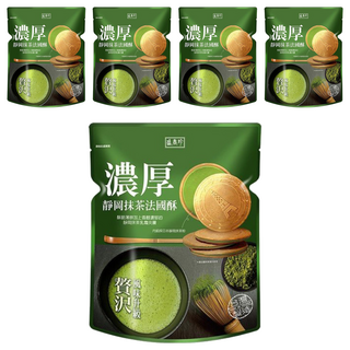 盛香珍 濃厚法國酥靜岡抹茶, 100g, 5包