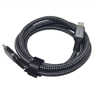 HAGiBiS 海備思 合金接頭石墨烯屏蔽編織線Type-C to C USB 4傳輸線, 1.2m, 黑色, 1條