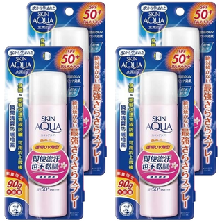 SKIN AQUA 水潤肌 瞬間清爽防曬噴霧 SPF50+ PA++++ 90g, 4瓶