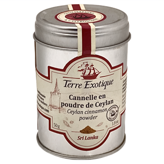 Terre Exotique 錫蘭肉桂粉 50g, 全球最古老肉桂產地，風味細緻繁複、香甜帶花香, 1罐