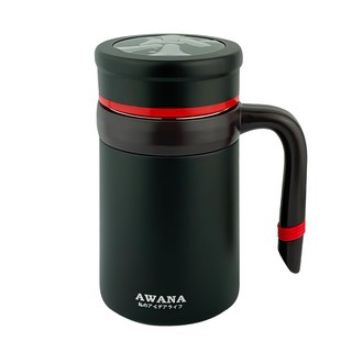 AWANA 城市濾網辦公杯, 黑色, 500ml, 1個