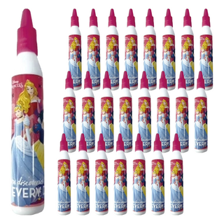 收納王妃 迪士尼 公主系列 筆型白膠 深粉款, 24個