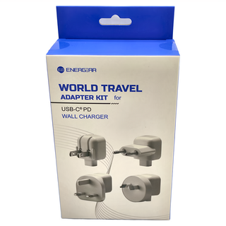 ENERGEAR 安杰爾 多國轉接頭Set 4款 - 美規/歐規/英規/澳規 - USB-C PD充電器適用, 1組