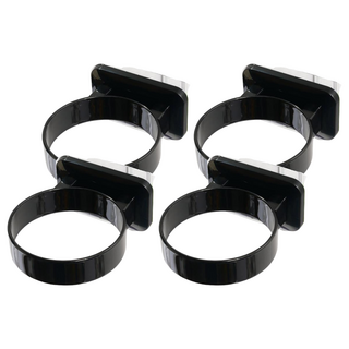 TRENY 免釘輕鬆貼 吹風機架, 11.5 x 9.2 x 2.4cm, 黑色, 4個