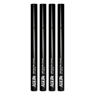 MERZY The First 眼線液筆 0.12mm高彈力超細纖維筆頭 防水防油不暈染, P1 Oreo, 4支