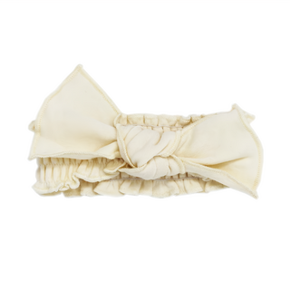 L'ovedbaby 有機棉大蝴蝶結髮帶 (0-12個月), 100% GOTS認證, 米色 Beige