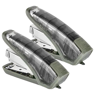 KW-triO 堡勝企業 空氣指感訂書機 槓桿省力60% 彈匣式針槽 大容量裝針槽, 綠色, 2個