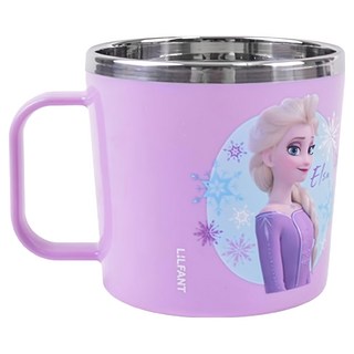 FROZEN 冰雪奇緣 不鏽鋼隔熱手把杯子 8 x 7.5cm, ELSA 艾莎 紫色, 260ml, 1個