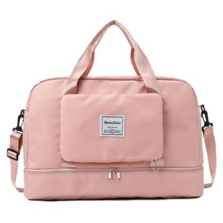 WeilaiShijia 旅行收納包, 摺疊擴充款(49.5 x 29.5 x 25cm), 草莓粉, 1入