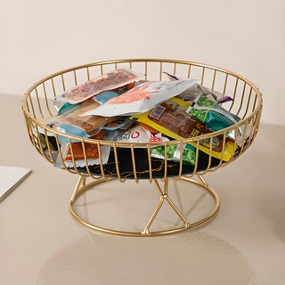 efactory Judy N 室內裝飾鐵製托盤零食籃, 黑色, 1個