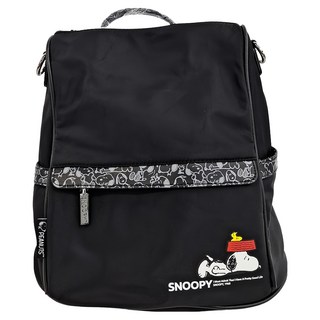 SNOOPY 史努比 後背包, 放空款 黑色