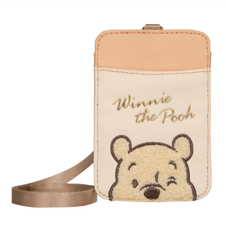 Winnie the Pooh 小熊維尼 棉花糖 證件票卡夾 附掛繩, 長7.5 x 寬0.5 x 高11cm, PTD23-D7-23BG