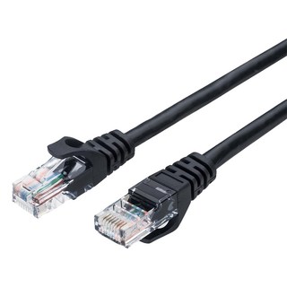 RASTO REC2 高速 Cat5e 傳輸網路線 300cm x 5.5mm, 黑色, 1條