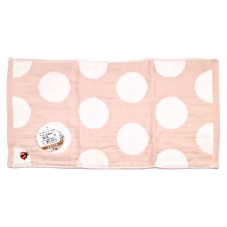 紗布瓢蟲童巾 50 x 25cm 柔軟吸水, 粉色