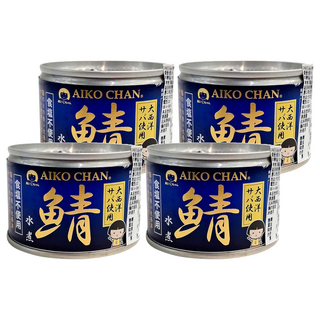 AIKO CHAN 伊藤食品 無鹽水煮鯖魚罐, 150g, 4罐