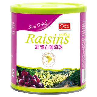 康健生機 紅寶石葡萄乾 380g 人工日曬 高山雪水灌溉 智利紅地球葡萄 無籽, 1罐