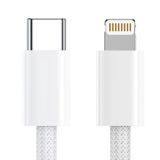 biaze畢亞茲 Type-C to Lightning 數據線 編織傳輸線 9V/3A 27W 1.5米, 1.5m, 白色, 1條