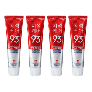 MEDIAN 麥迪安 93%淨白去垢牙膏 - #紅(牙垢口臭), 120g, 4條